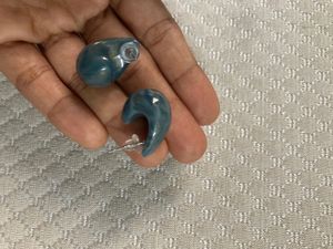 Marble Effect Green Earring