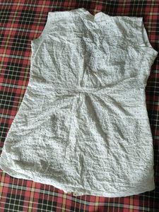 White Broderie Anglaise Sleeveless Top