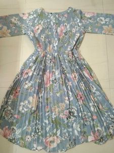 Pleated Floral Dress