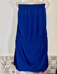 Blue Strapless Mini Dress