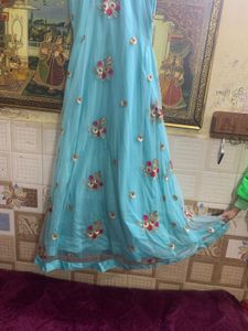 Blue Embroidered Indian Top