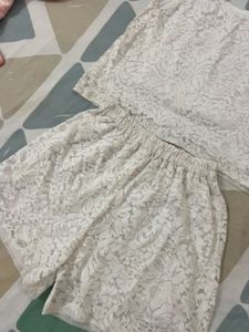 White Lace Cami &amp; Shorts Set