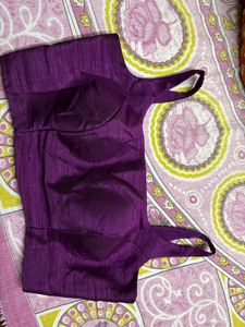 Purple Readymade Saree Blouse