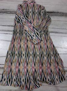 OFF - Boho Diamond Print Shirt Dress