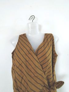 Dark Mustard Striped Dress (Women's)