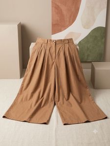 Stylish short Wide Leg Pleated Pants
