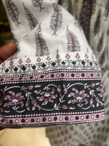 White Printed Kurta