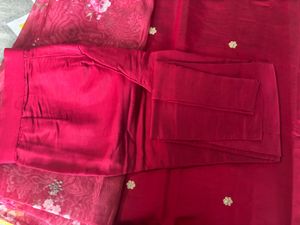 Elegant Red Kurta Set with Dupatta