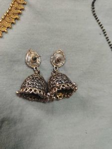 Elegant Oxidized Jhumka Earrings