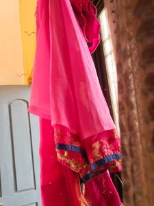 Beautiful Pink Embroidered Saree