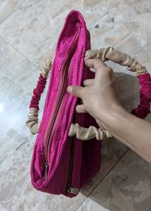 Embroidered Velvet Clutch Bag
