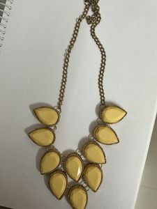 Yellow Gem Statement Necklace