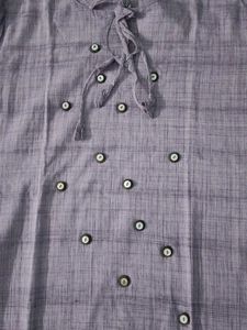 Lavender Button-Down Dress