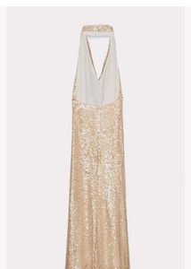 ZARA halter neck sequin maxi dress