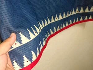 Blue Kurta with Geometric Print