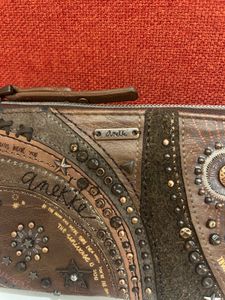 SALE Anekke Brown Star Studs Leather Wallet