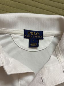 White Polo T-Shirt with Logo