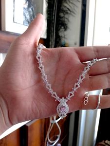 Nacklace Earrings Combo Pure Silver