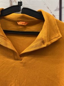 Mustard Yellow Collared Top- Bust- 34/32
