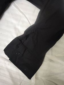 Chic Black Collared Button-Up Top