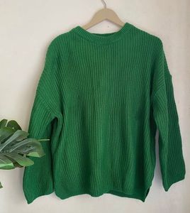 Vibrant Green Knit Sweater
