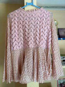 Lace Peplum Top