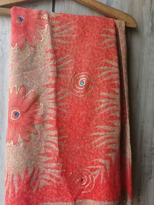 Peach Colour Saree