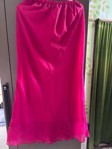 Vibrant Pink mesh type Skirt