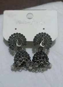 Peacock Jhumka Earrings