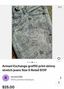 Patterned Denim Armani Exchange Jeans