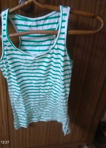 Green Striped Tank Top