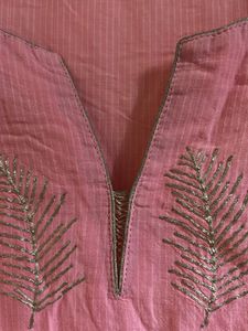 kurta suit set  -silver leaf