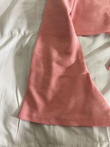 Cute Pink Cinched Crop Top