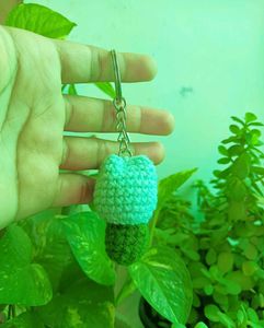 Crochet Tulip flower Keychain