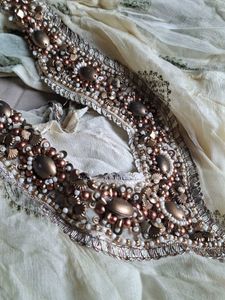 Embellished Cream Kurta