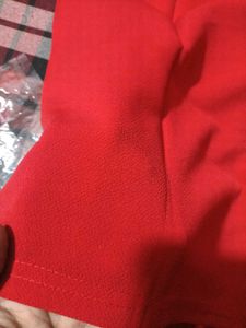 Red Lace Trim Top
