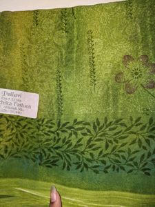 Green Printed Saree