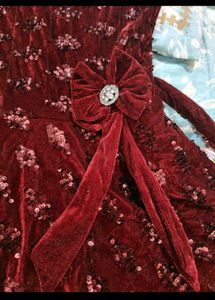 Girls Velvet Partywear Gown