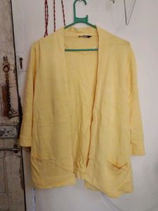 Chic Yellow Open Front Cardigan