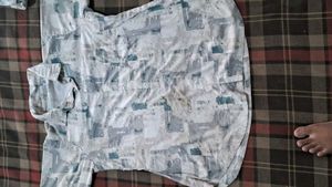 Abstract Print Wide Leg Pants