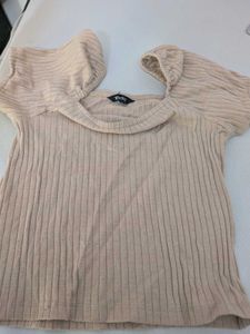 beige top with square neck