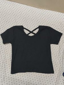 Black Top with Criss-Cross Back