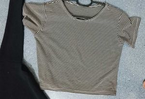 Striped Sleeve Navy Jumper Dress