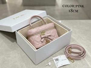 Quilted Pink Clutch with Bow Detail