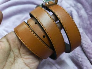 Light Brown Tan Leather Belt