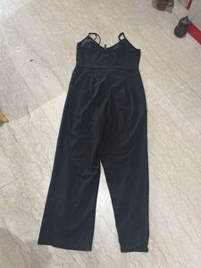 Chic Black Button-Up Jumpsuit
