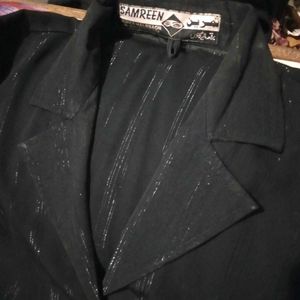 Elegant Black Front Open Abaya