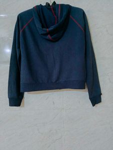 Navy Blue Zip-Up Hoodie