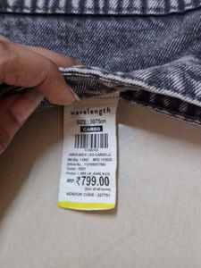 Grey Wash Cargo Jeans