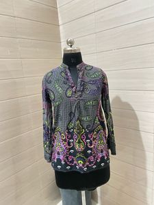 Made in USA 🇺🇸 fitted Patterned Long Sleeve Top